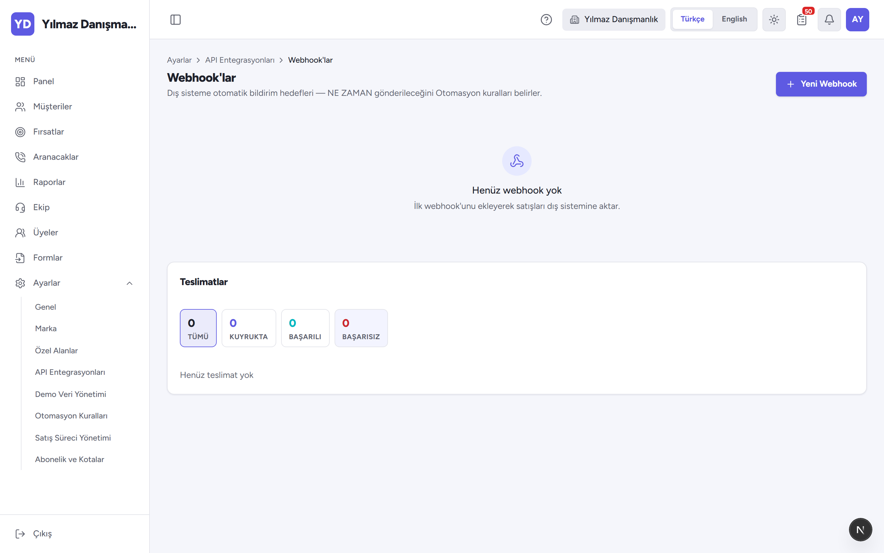 Webhook management